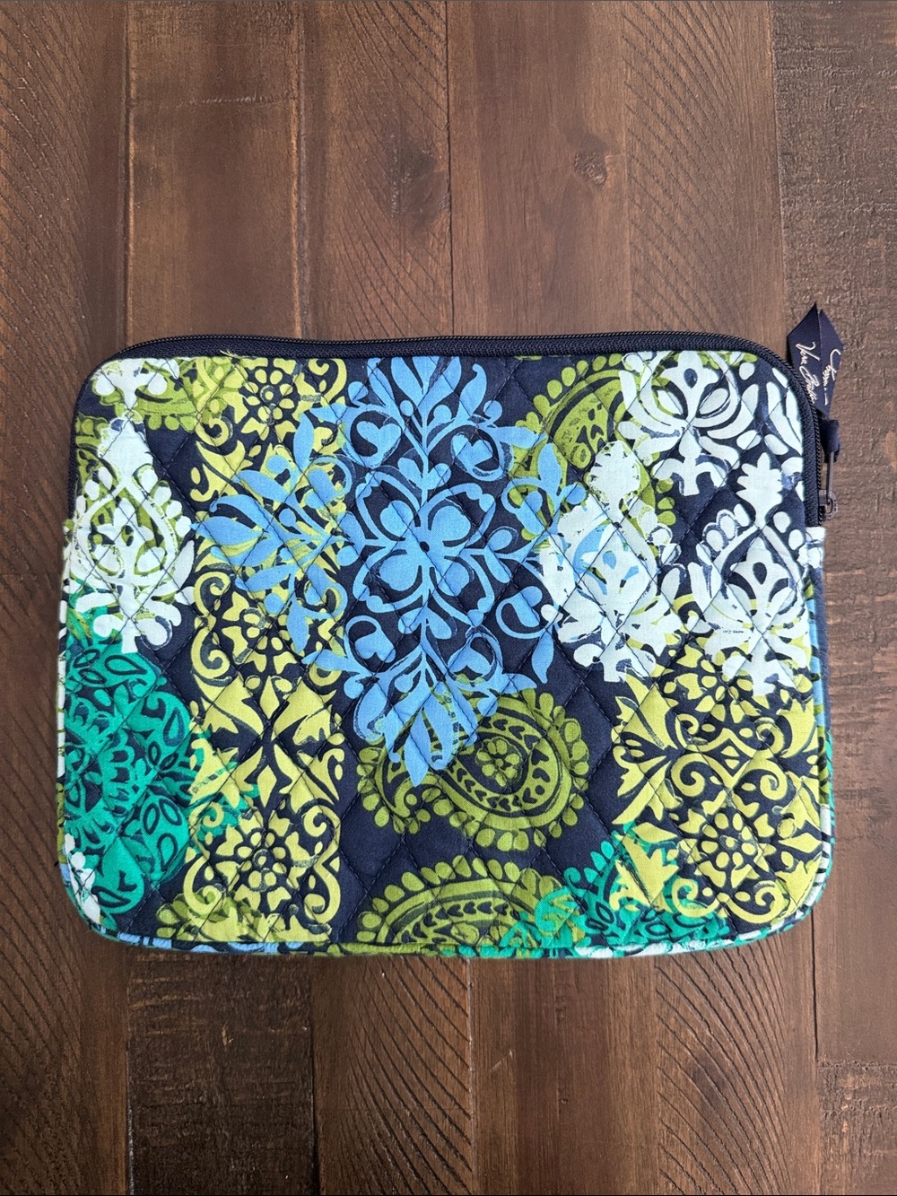 Vera Bradley Navy Quilted Cosmetic Pouch